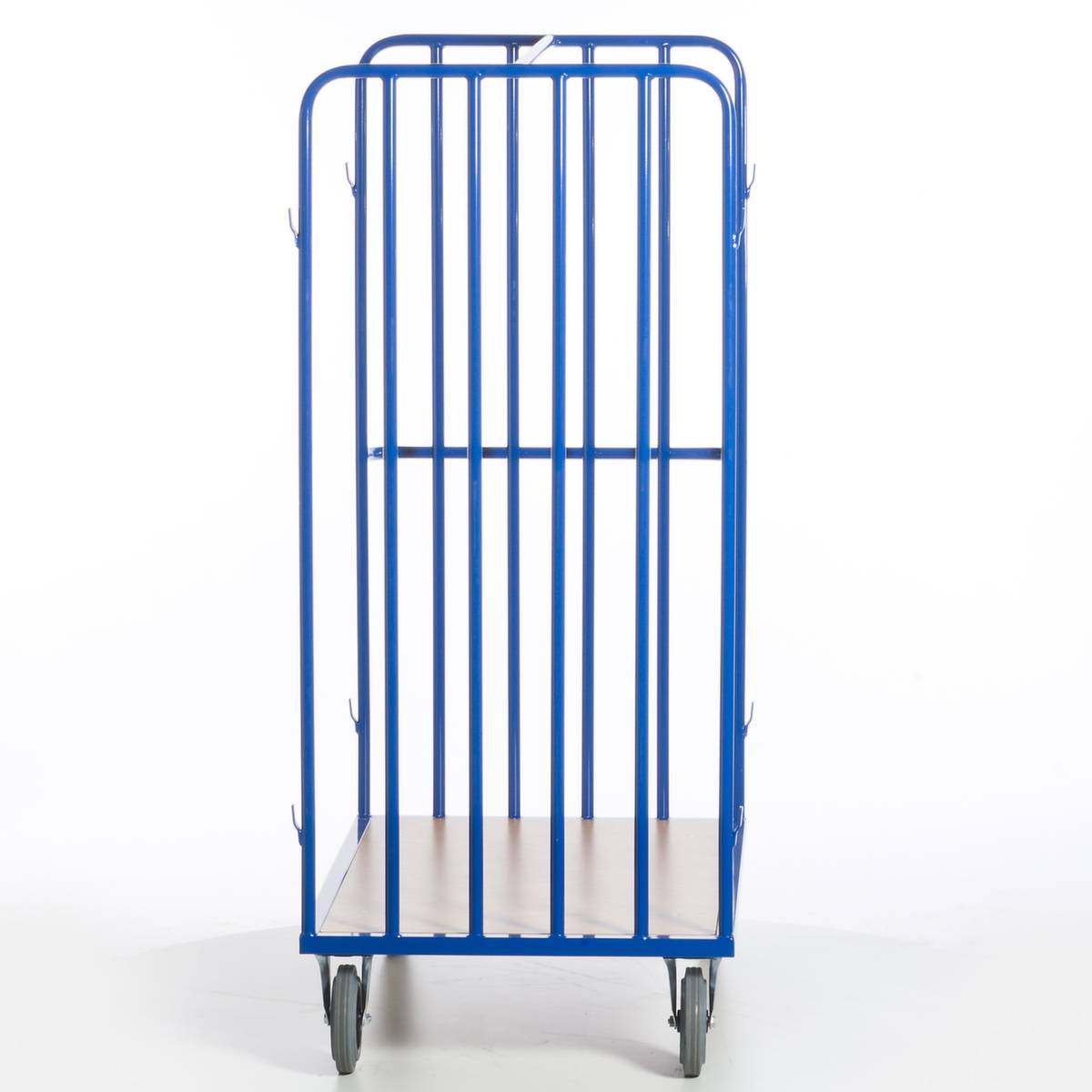 Paketwagen,Tragl. 600kg,Ladefl. LxB 1200x800mm,Holzboden,RAL5010,TPE-Bereifung