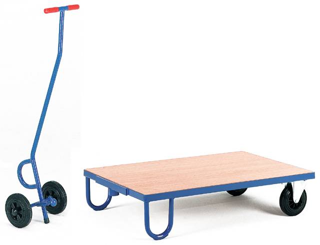 Rollplatte,Tragl. 500kg,Ladefl. LxB 900x500mm,Holzplatte,RAL5010