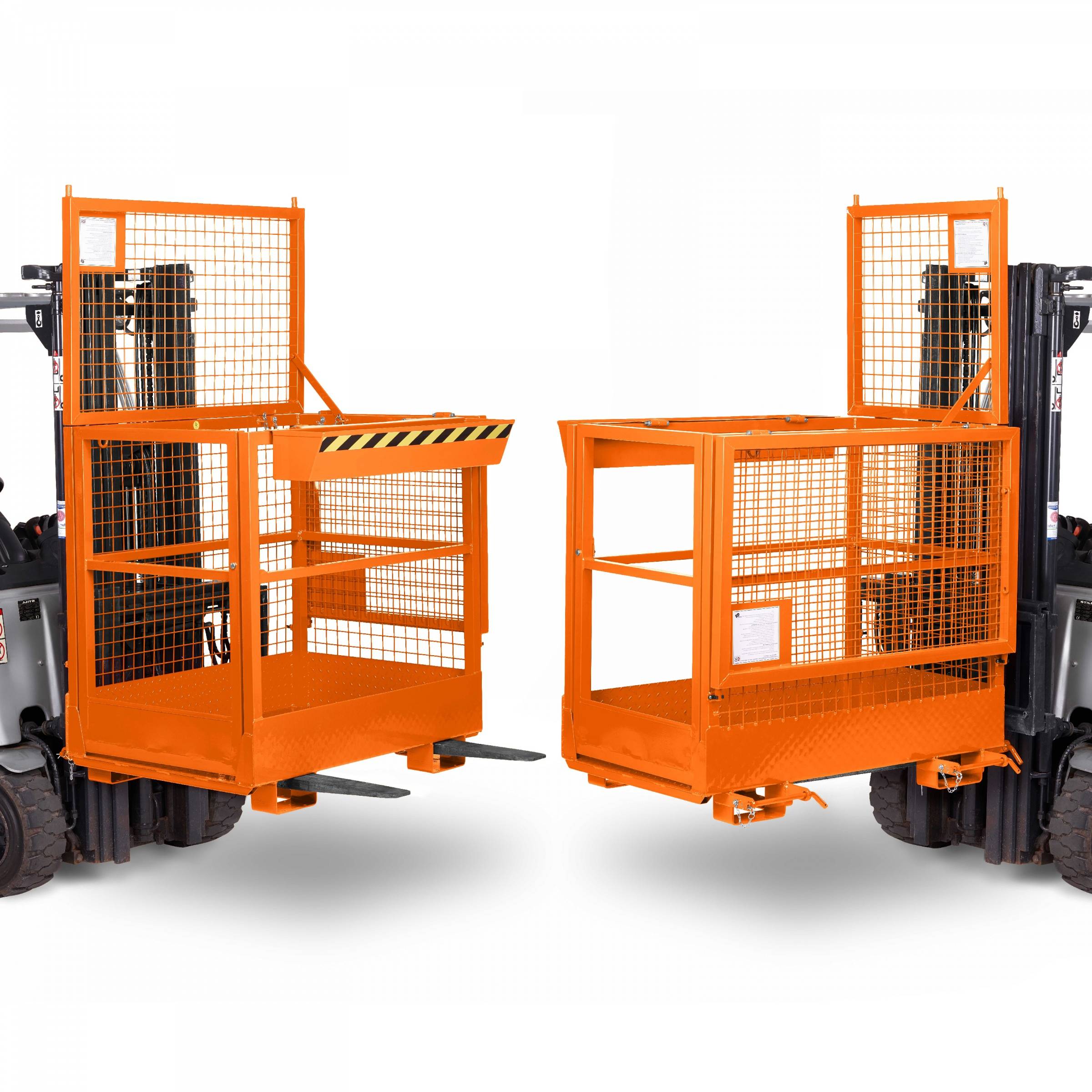 R+R Industrietechnik Arbeitskorb Typ RAK-DUO 1200x800x1950mm RAL2004 Reinorange