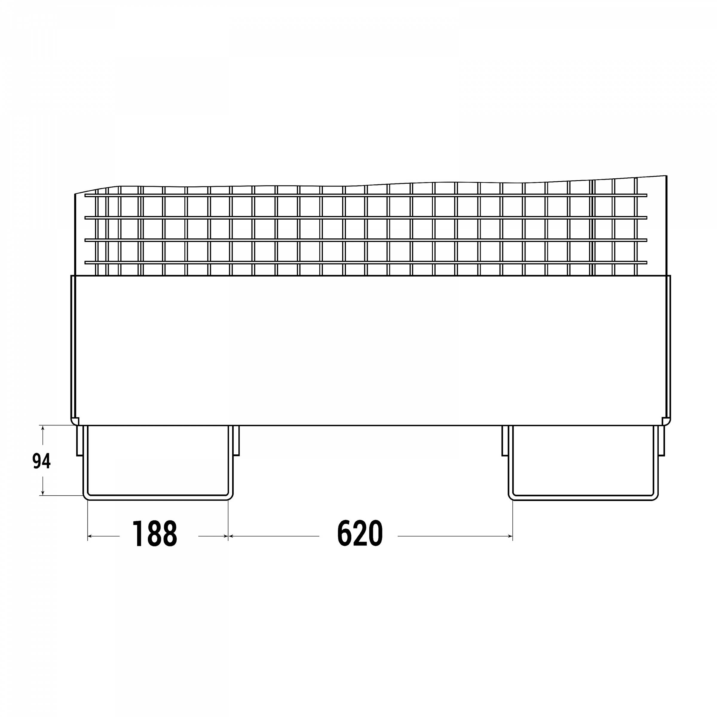 R+R Industrietechnik Arbeitskorb Typ RAK-Compact 1200x1080x1910mm RAL 3000 Feuerrot