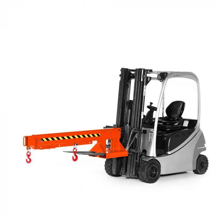 Kranarm Typ RKA-3 - 6-fach ausziehbar - Traglast 3000 kg - nicht höhenverstellbar - RAL 2004 reinorange