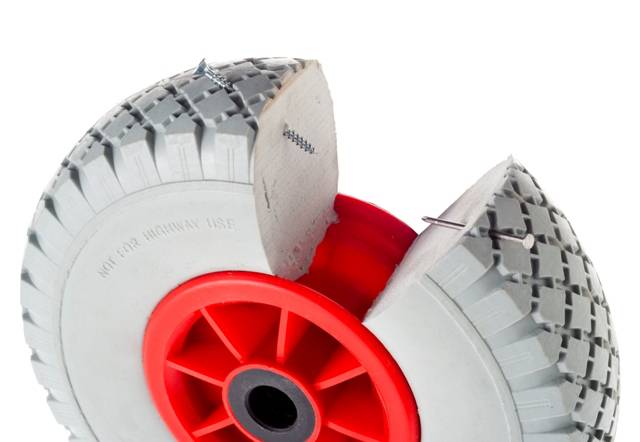 Pannensichere Bereifung,f. Transportkarre,PU,Tragl. 250kg,Rollenlager,Aufpreis