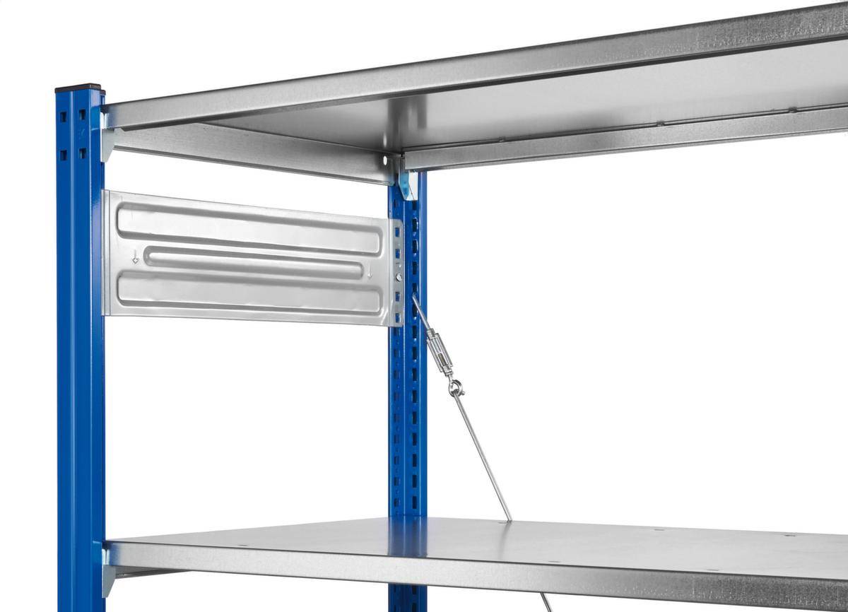 Kombiregal,Grundfeld,HxBxT 2000x1000x500mm,Fachl. 125kg,4xStahlboden,3 Schublade(n),einseitig,Ständer enzianblau