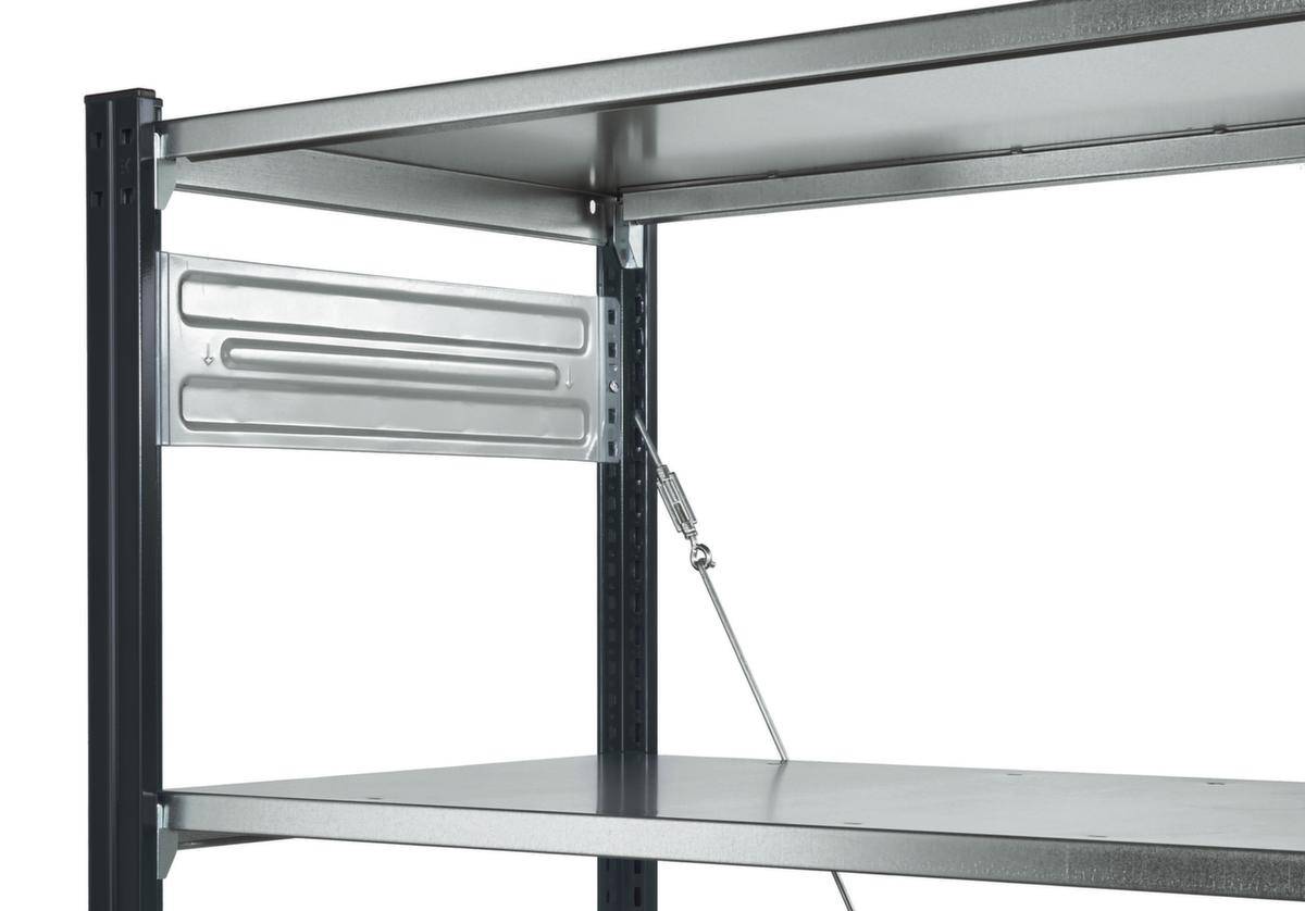 Kombiregal,Grundfeld,HxBxT 2000x1000x500mm,Fachl. 125kg,4xStahlboden,3 Schublade(n),16 Kästen,einseitig