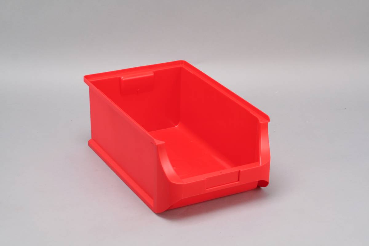 Sichtlagerkasten,HxBxT 200x310x500mm,PP,rot