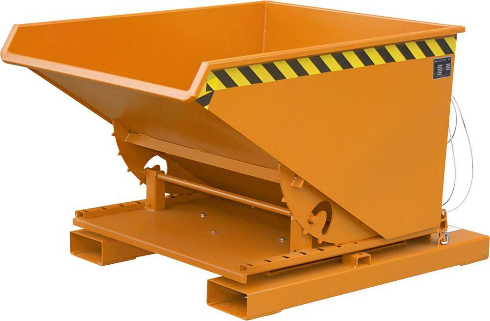 Kippbehälter 0,60 cbm 3seitig kippbar RAL 2000