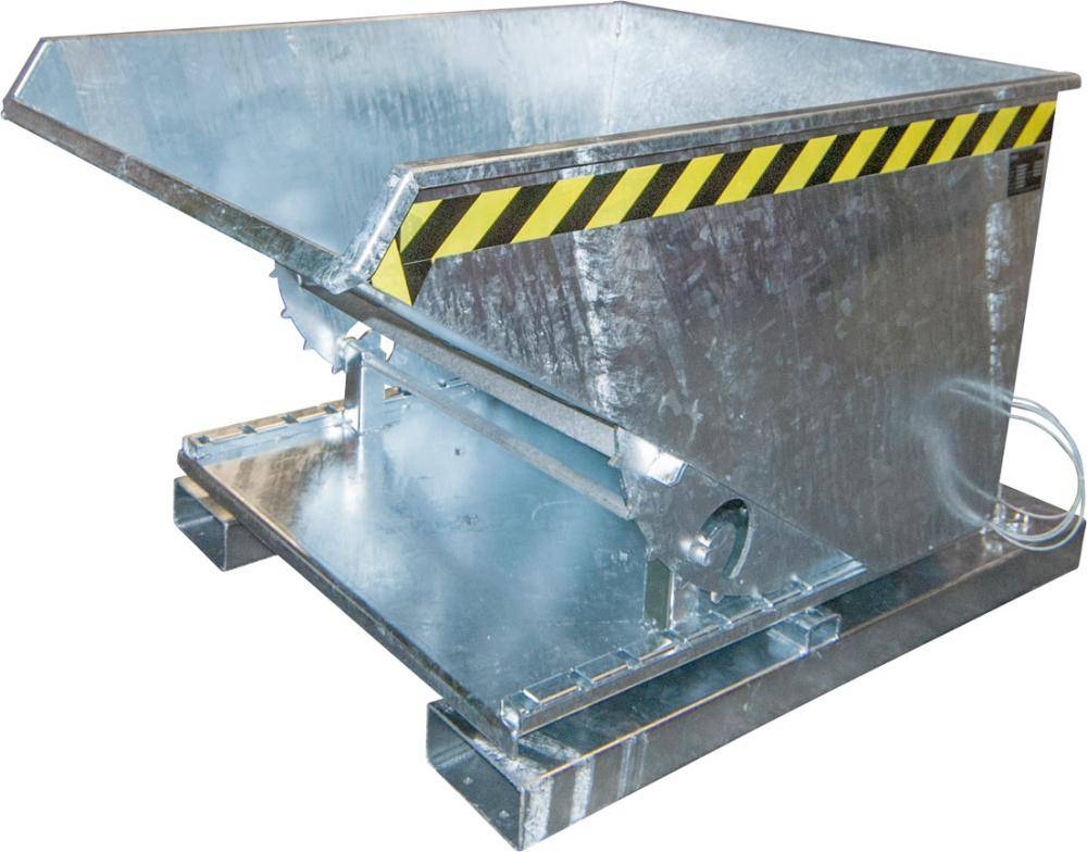Kippbehälter 0,60 cbm 3seitig kippbar verzinkt