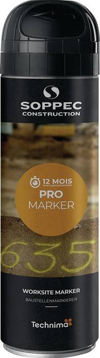 Baustellenmarkierspray Pro Marker schwarz 500ml Spraydose SOPPEC