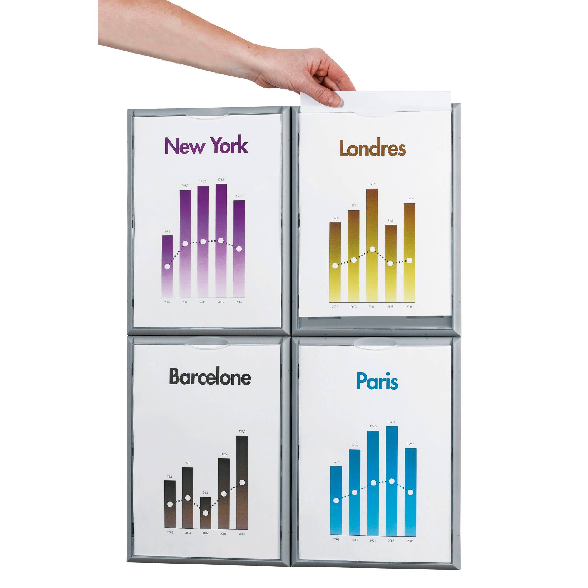 Paperflow Infodisplay 4069.35 DIN A3 quer aluminium