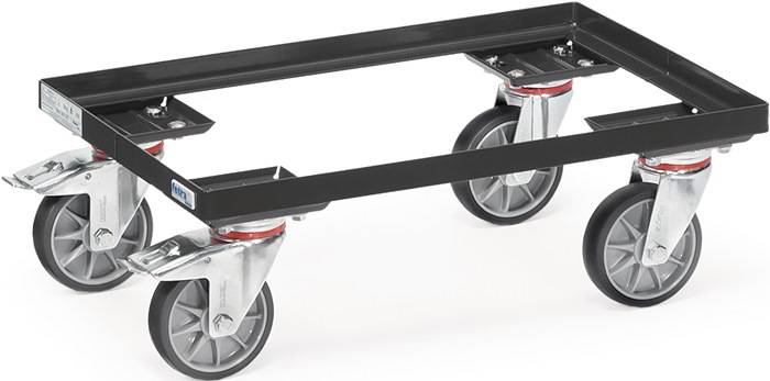 Eurokastenroller Trgf.250 kg TPE-Bereifung L605xB405mm Winkelstahl grau FETRA