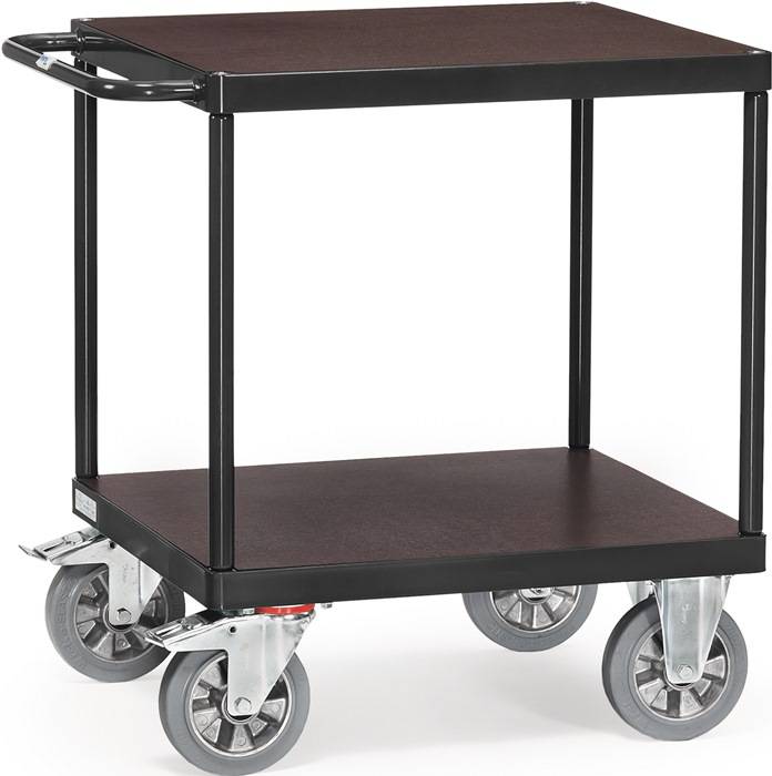 Tischwagen 2 Ladeflächen L700xB700mm grau Trgf.1200 kg FETRA
