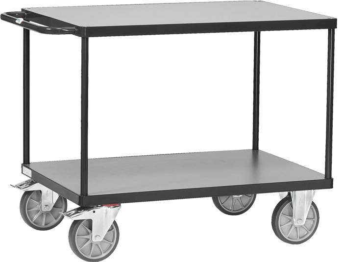 Tischwagen 2 Ladeflächen L850xB500mm grau Trgf.500 kg FETRA