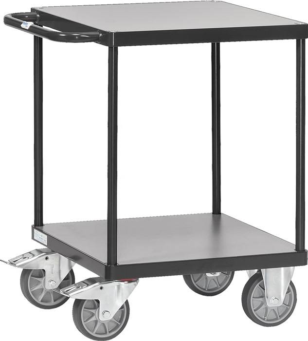 Tischwagen 2 Ladeflächen L600xB600mm grau Trgf.500 kg FETRA