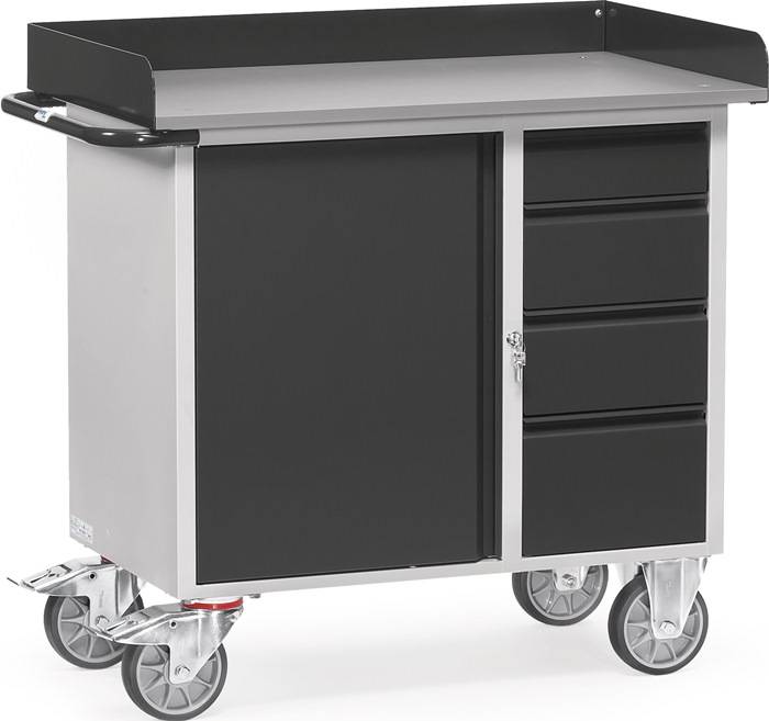 Werkstattwagen H995xB1080xT590mm lichtgrau/grau Schubl.xH 1x105,2x160,1x210mm