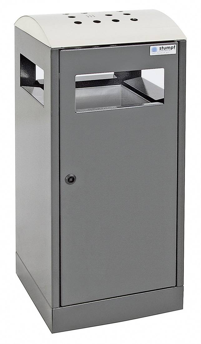 Abfalltrennung A³-AA, anthrazitgrau/Edelstahl, verzinkt. Innenbehälter, 40 Liter