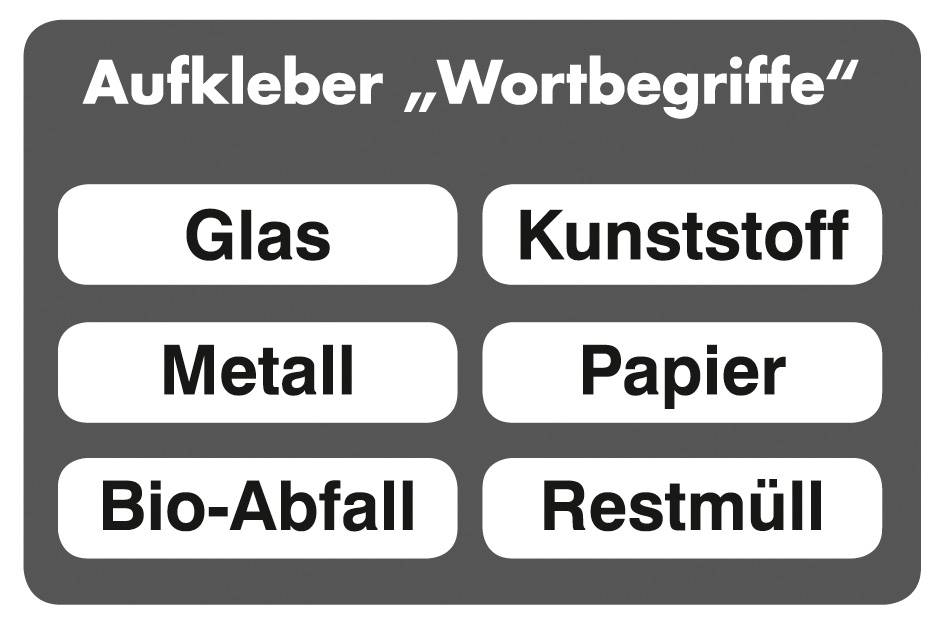 Zubehör: Aufkleber Wortbegriffe