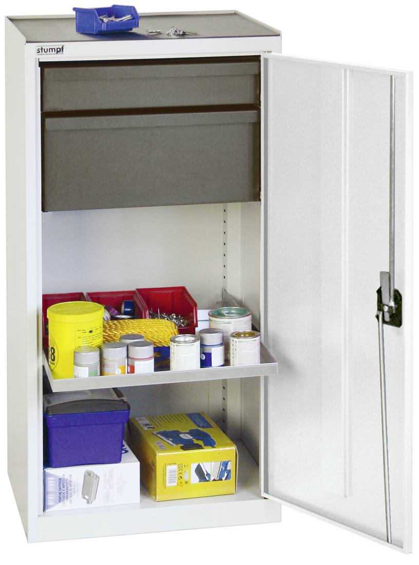 Werkzeug- und Materialschrank Serie 3000, 7035/7035, 1 Schublade 100 mm, 1 Schub 3001307