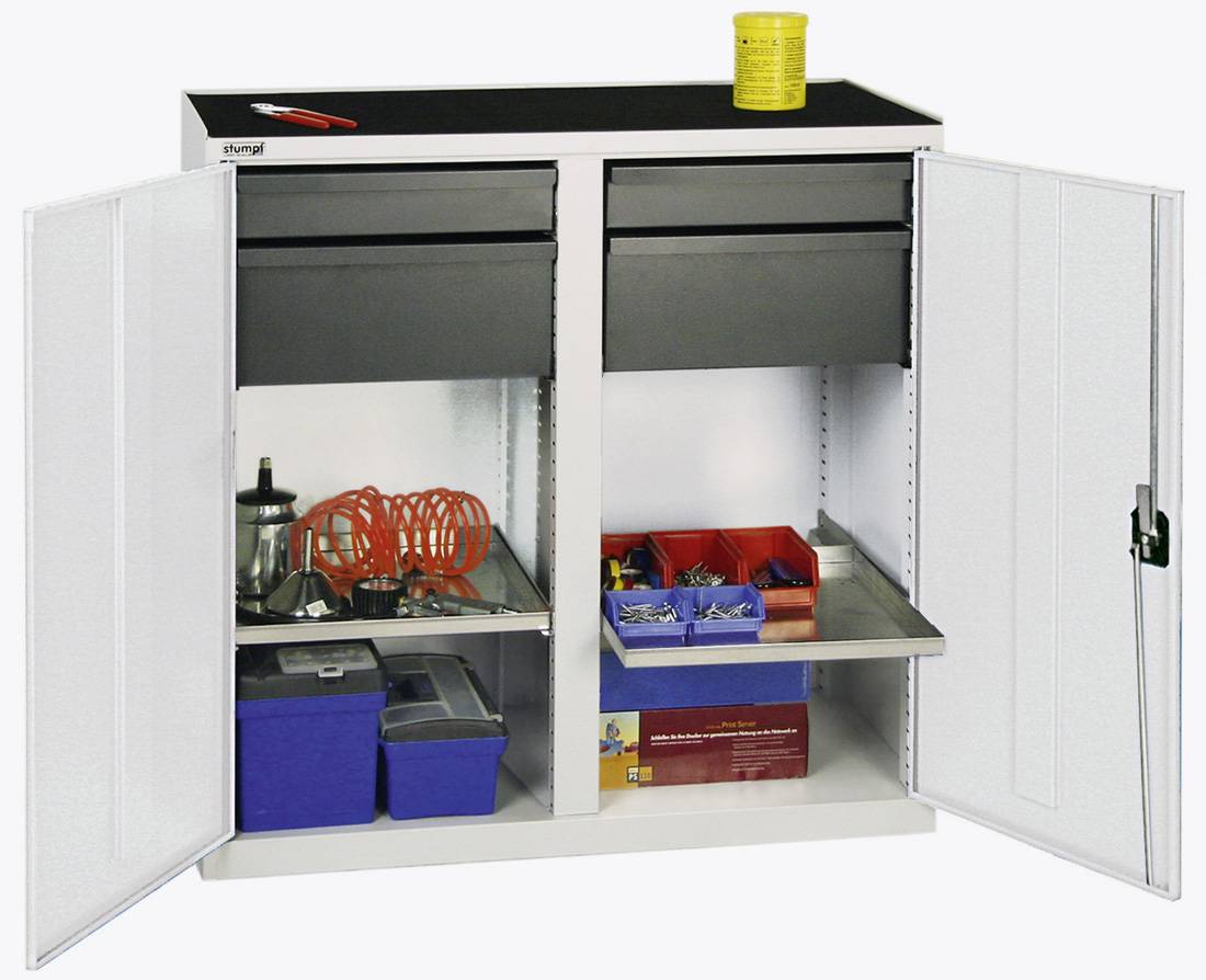 Werkzeug- und Materialschrank Serie 3000, 7035/7035, 2 Schubladen 100 mm, 2 Schu 3002307