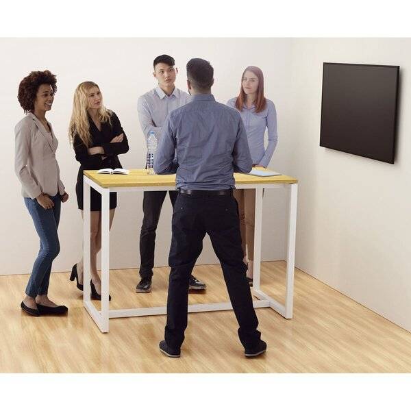 Stehtisch EasyDesk - 150 x 110 x 75 cm weiß/anthrazit.