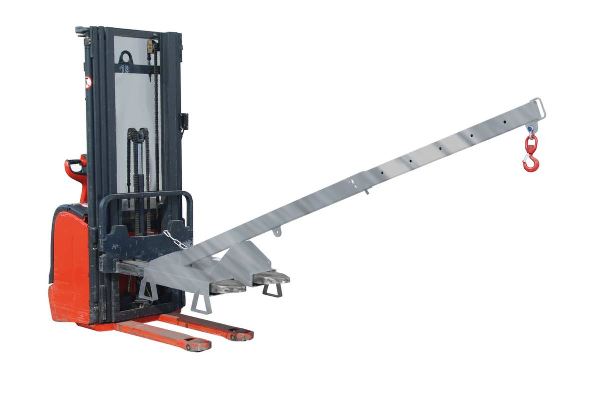 Lastarm,Tragl. 1000kg,LxB 1600-2500x600mm,Arm neigungsverstellbar,Stahl verzinkt