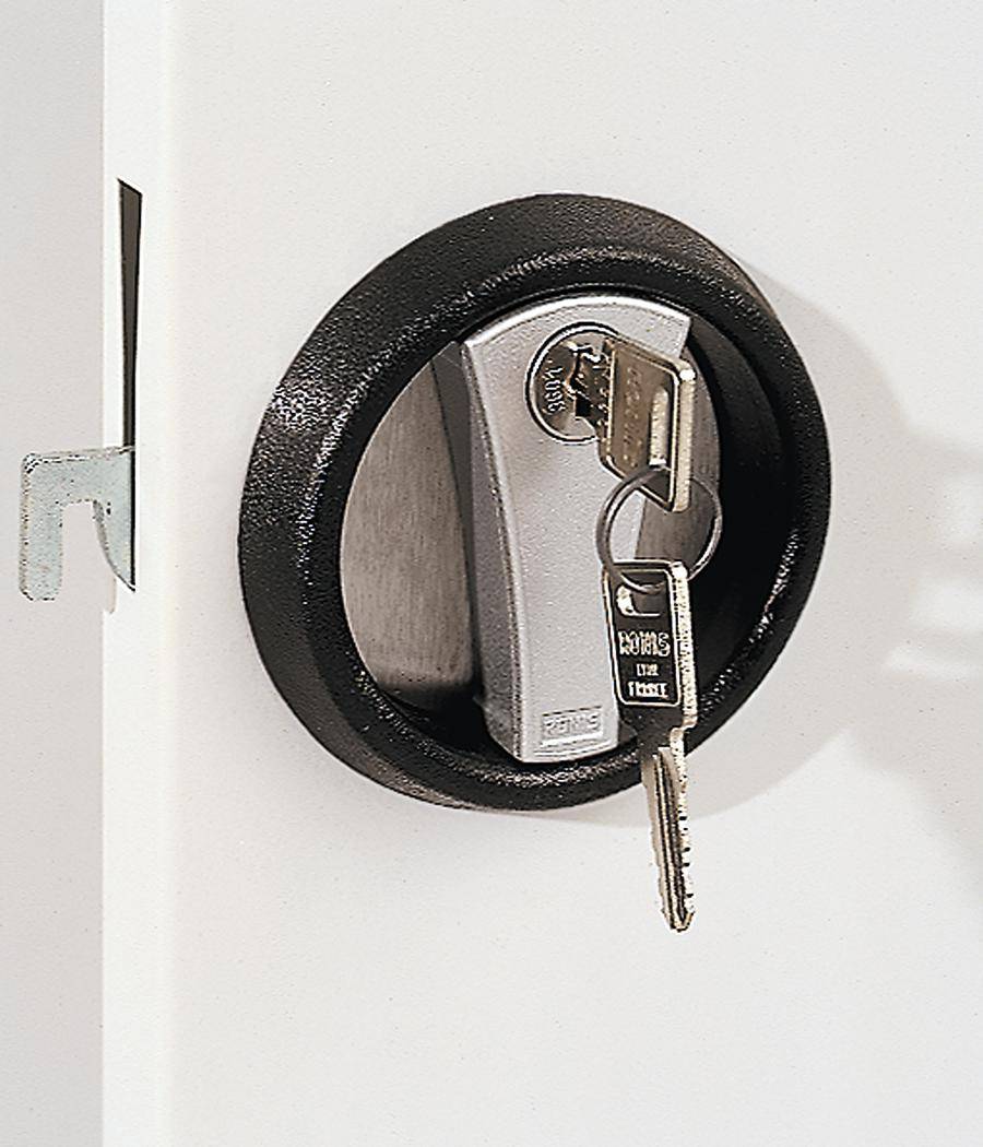 Schwerlast-Sichtfensterschrank,HxBxT 1950x1000x600mm,6xStahlboden,Mitteltrennwand,Zyl.-Schl.,Sockel,Korpus RAL7035