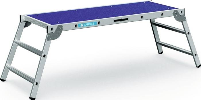 Arbeitsplattform Alu 3Stufen klappbar Plattform R13-Belag B1700xT600mm ZARGES