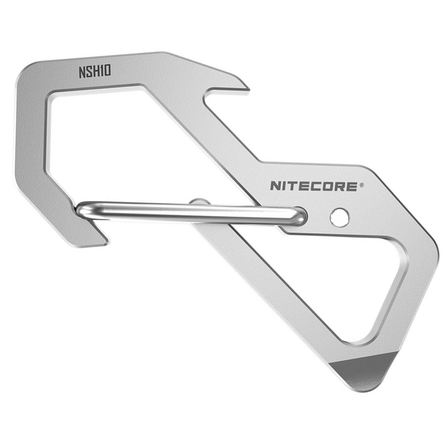 Nitecore Titan Karabiner NSH10, auch verwendbar als Flaschenöffner und Schlitzschraubendreher