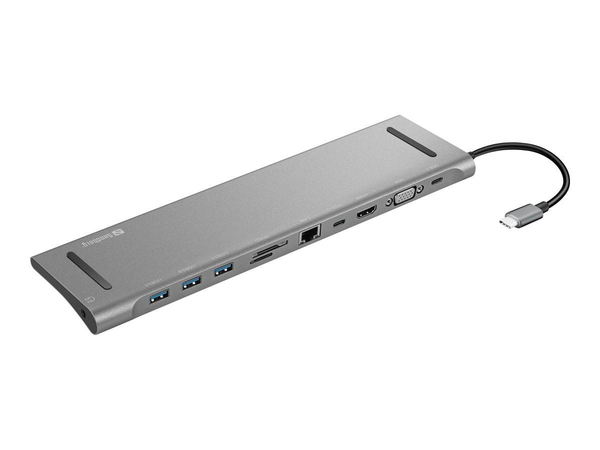 Sandberg USB-C 10-in-1 Docking Station - Dockingstation