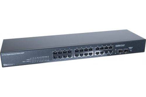 Dexlan Gigabit Switch, 24 Port, + 2 Port SFP, 19 Zoll