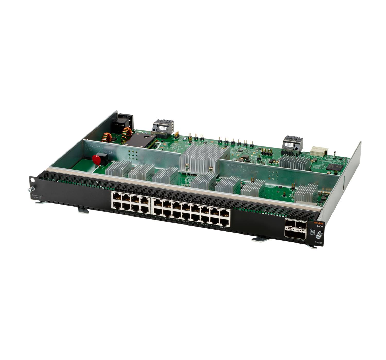 HPE Aruba 6400 - Erweiterungsmodul - 10Gb Ethernet x 24 + 1Gb Ethernet/10Gb Ethernet/25Gb Ethernet/50Gb Ethernet SFP56 x 4