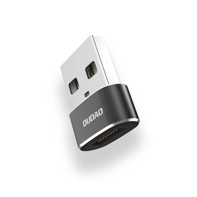 Dudao USB-C Typ C Adapter Converter klein kompakt Datentransfer Aufladung Ladeadapter Datenadapterr Schwarz