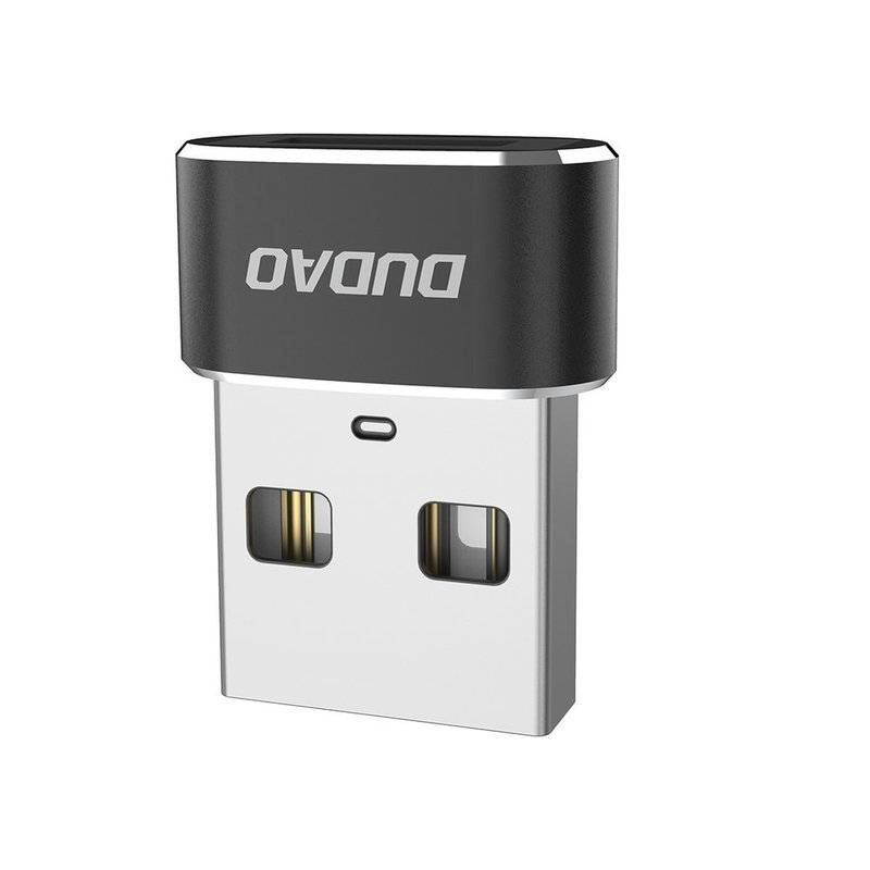 Dudao USB-C Typ C Adapter Converter klein kompakt Datentransfer Aufladung Ladeadapter Datenadapterr Schwarz