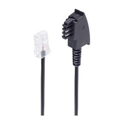 shiverpeaks BASIC-S Telefonkabel, schwarz, 2,0 m