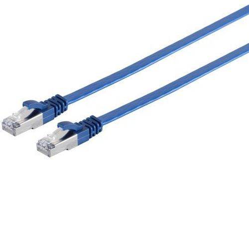 shiverpeaks Flachband Patchkabel Cat. 6A, U/FTP, blau, 3,0 m