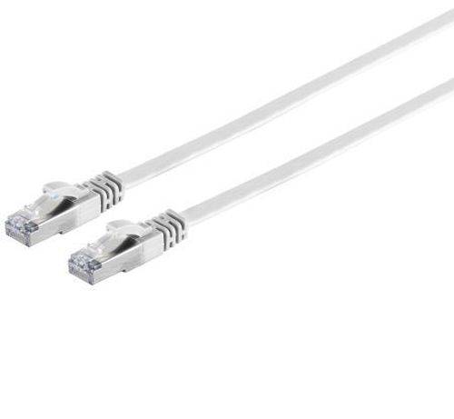 shiverpeaks Flachband Patchkabel Cat. 6A, U/FTP, weiß, 15,0 m