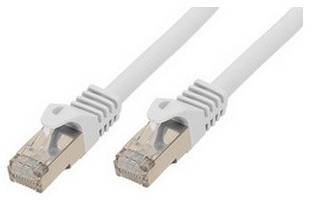 Zwei graue Ethernet-Kabel mit RJ45-Steckern auf weißem Hintergrund.
