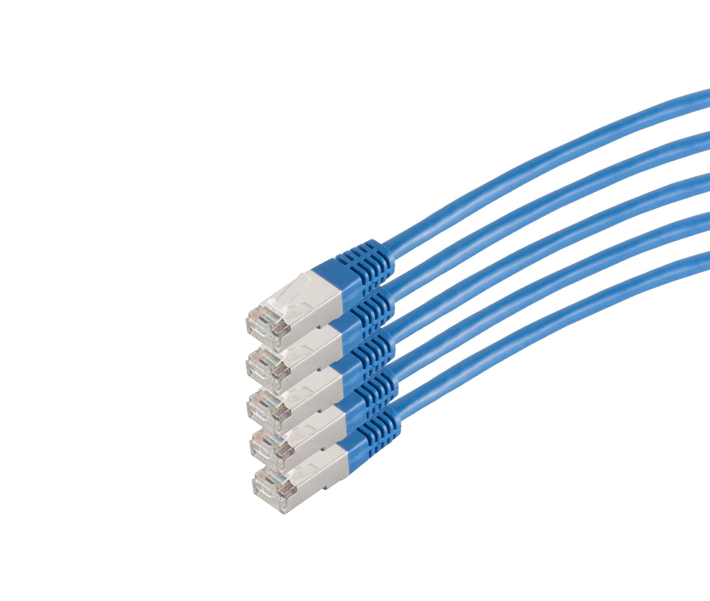 Patchkabel cat 6 S/FTP PIMF HF VE5 blau 0,25m
