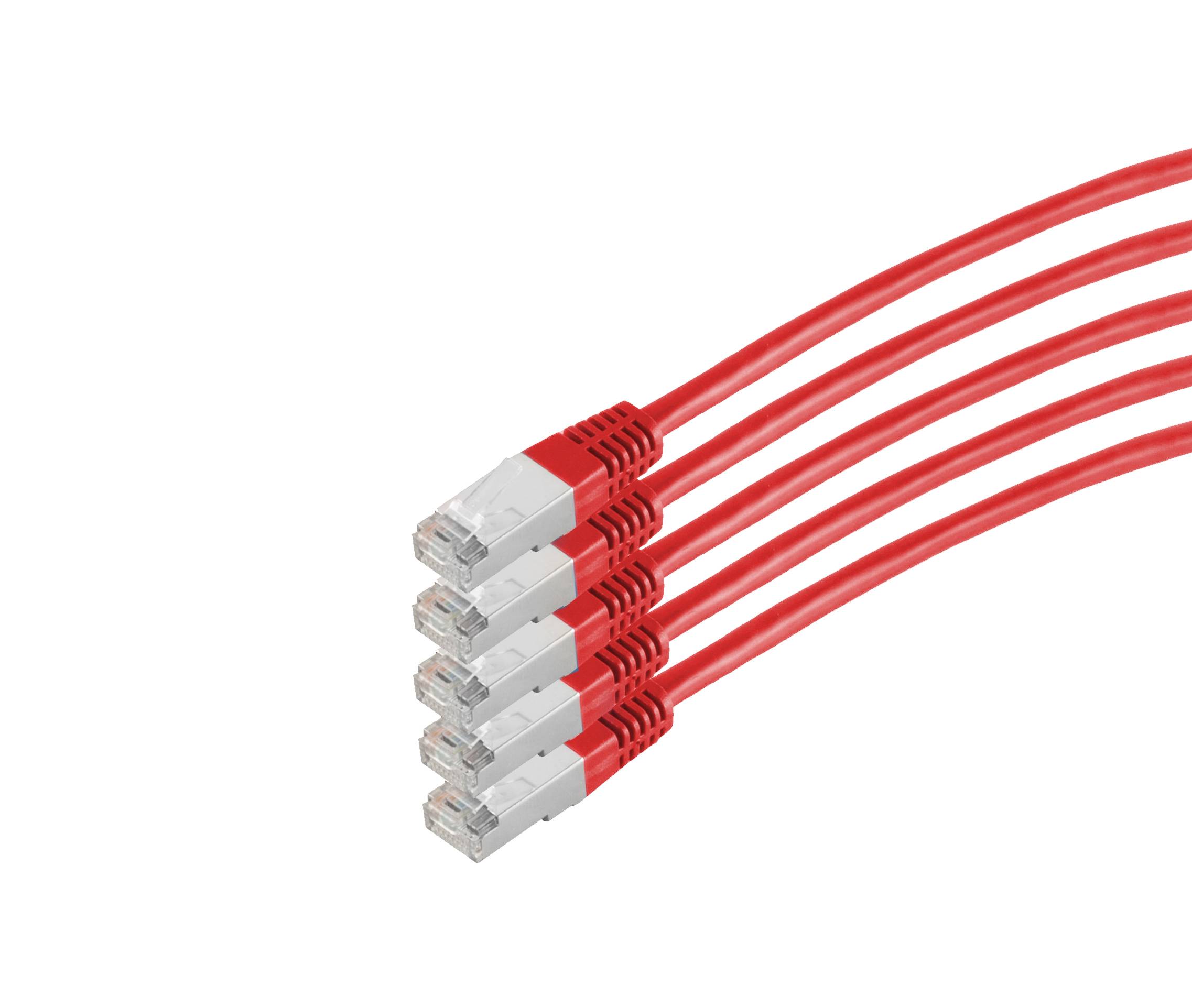 Patchkabel cat 6 S/FTP PIMF HF VE5 rot 0,25m