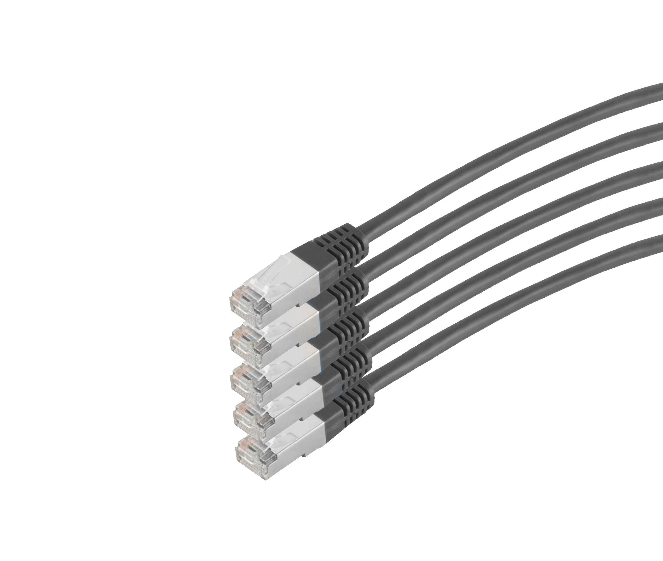 Patchkabel cat 6 S/FTP PIMF HF VE5 schwarz 0,25m