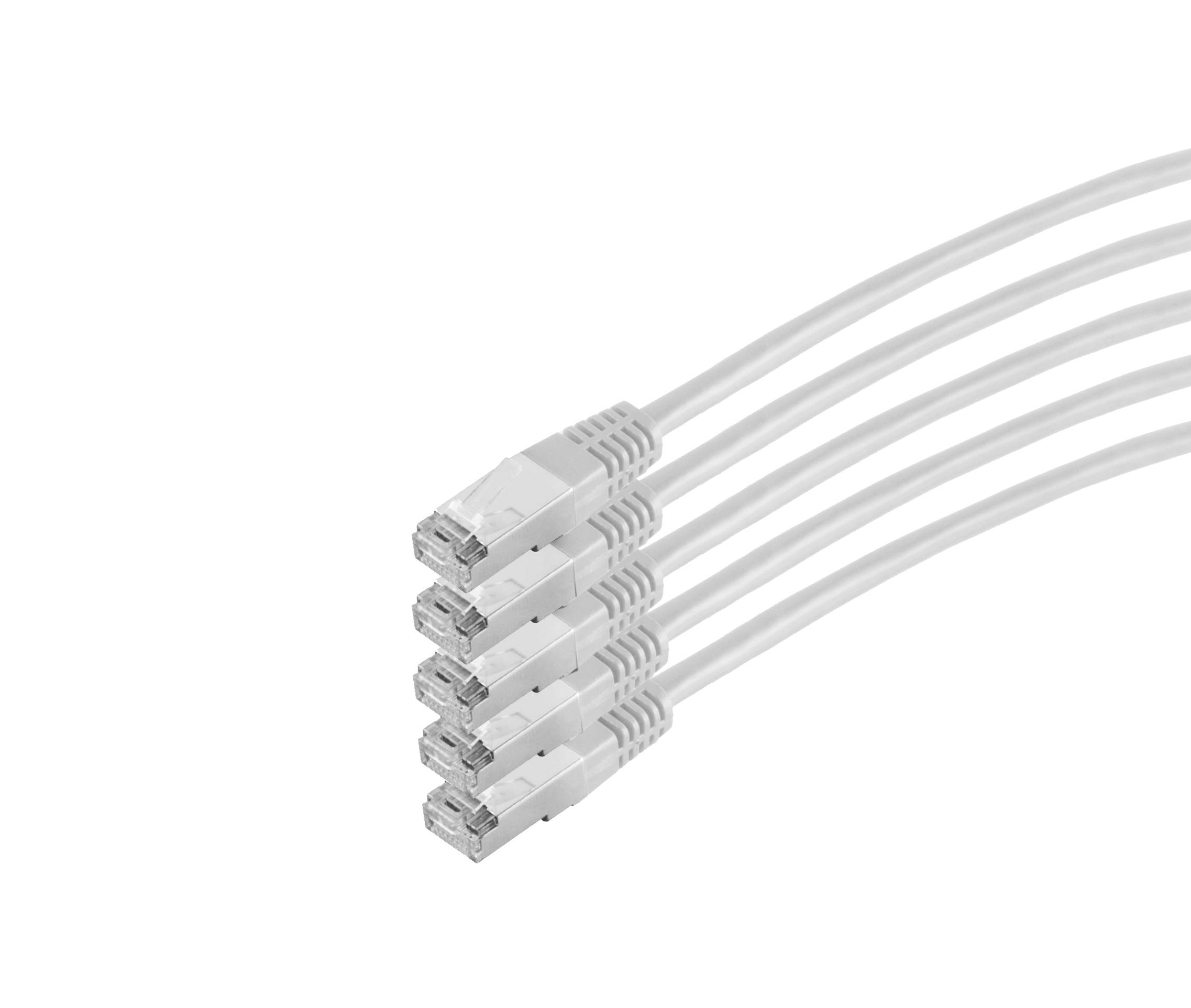 Patchkabel cat 6 S/FTP PIMF HF VE5 weiß 0,25m