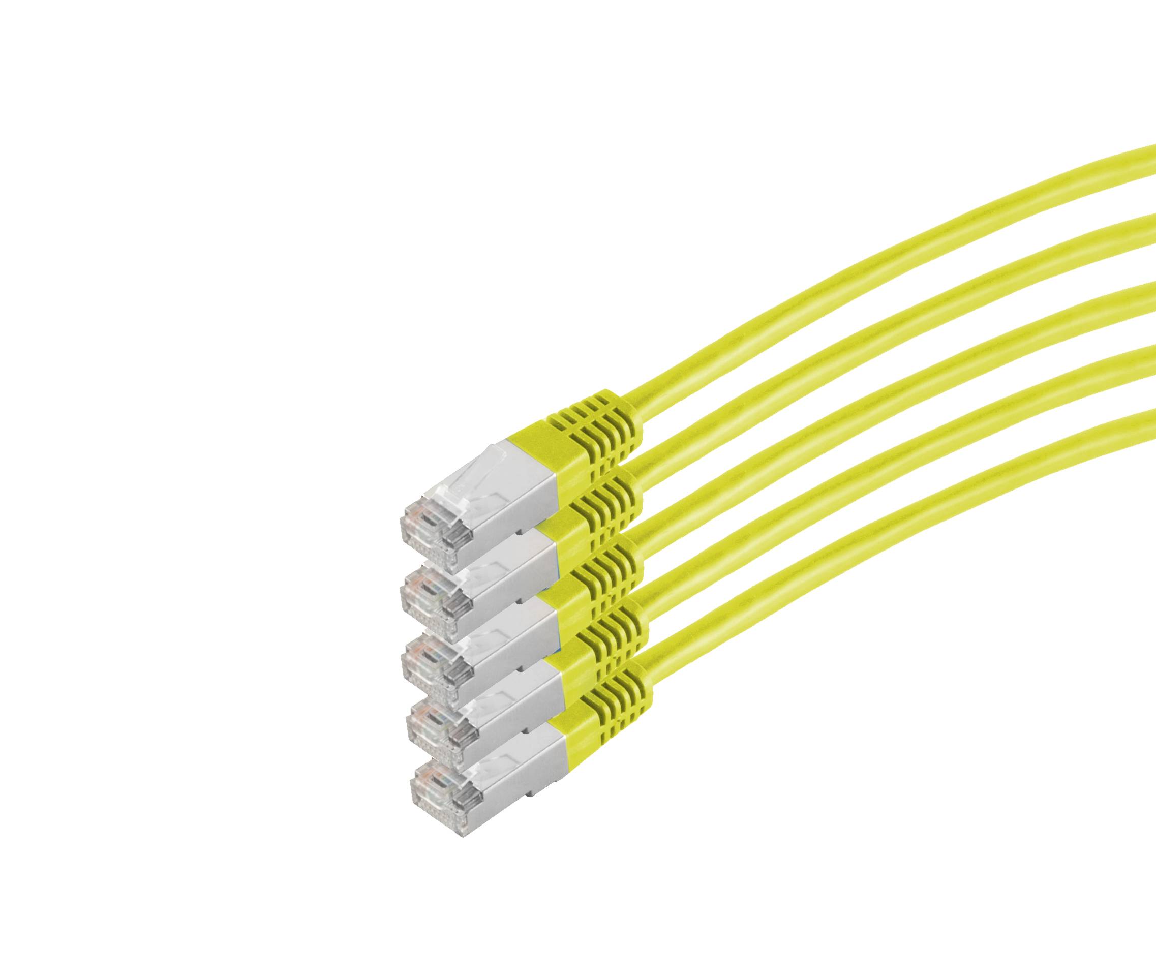 Patchkabel cat 6 S/FTP PIMF HF VE5 gelb 0,25m