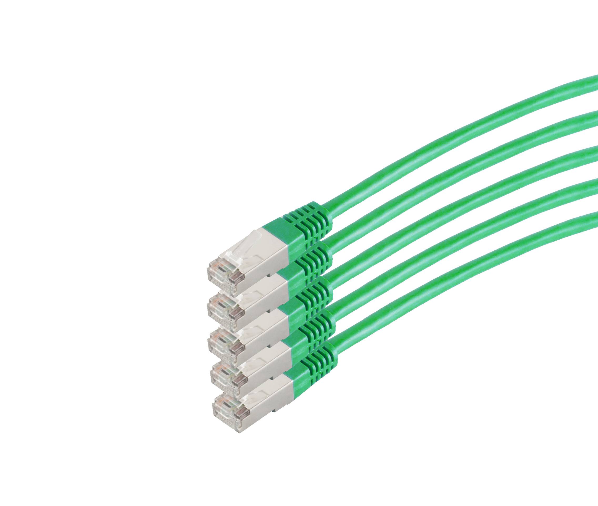 Patchkabel cat 6 S/FTP PIMF HF VE5 grün 0,5m