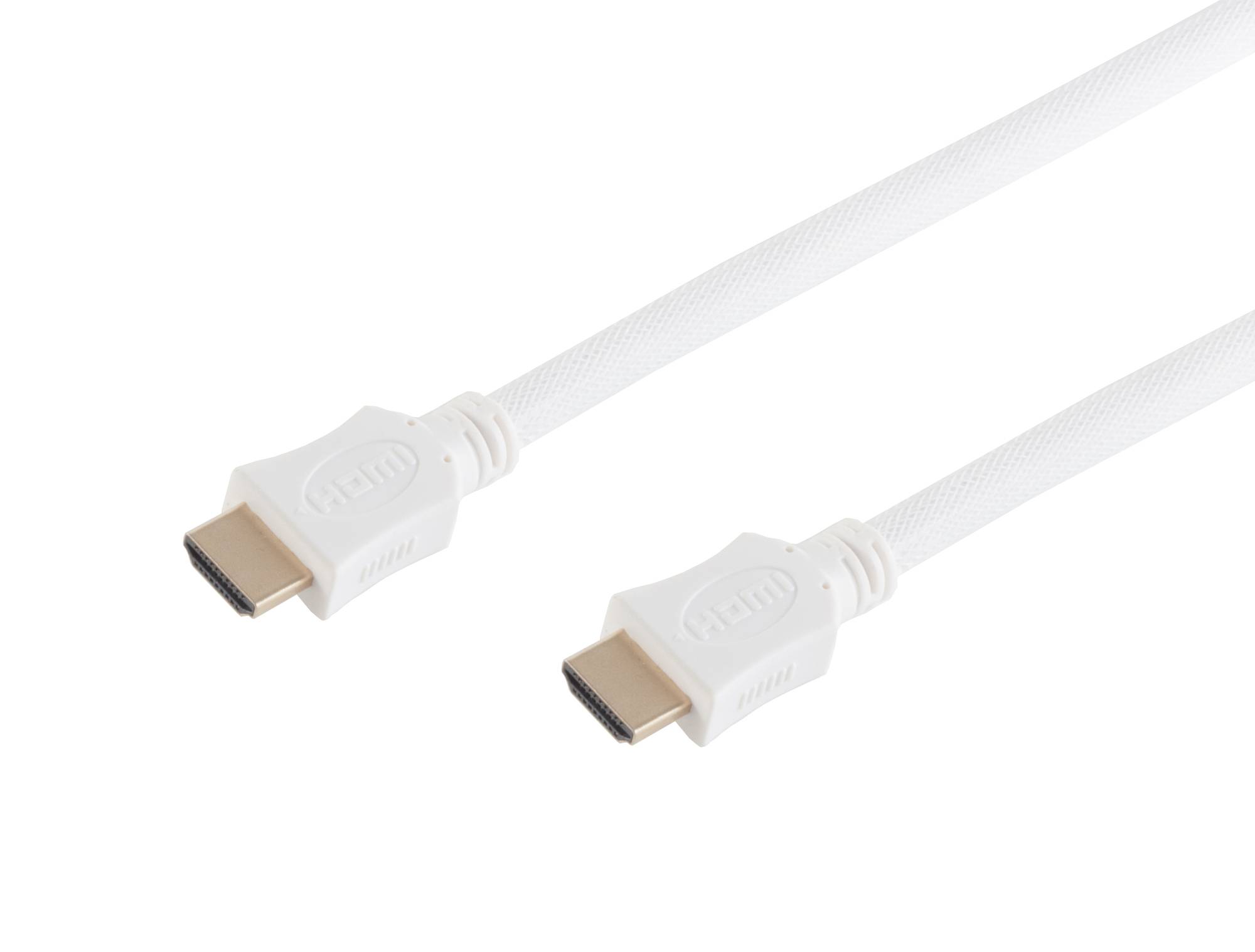 HDMI A-St/HDMI A-St verg HEAC weiß Nylon Mantel 1m