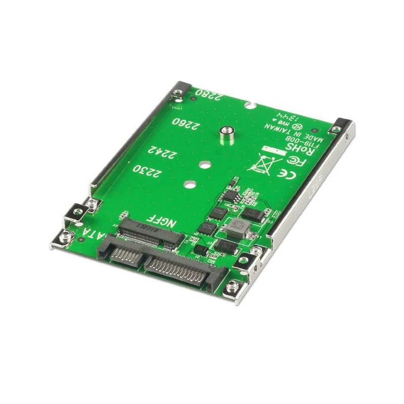 Lindy 20934 m.2 NGFF auf SATA Adapter mit 2,5 Einbaurahmen 7mm