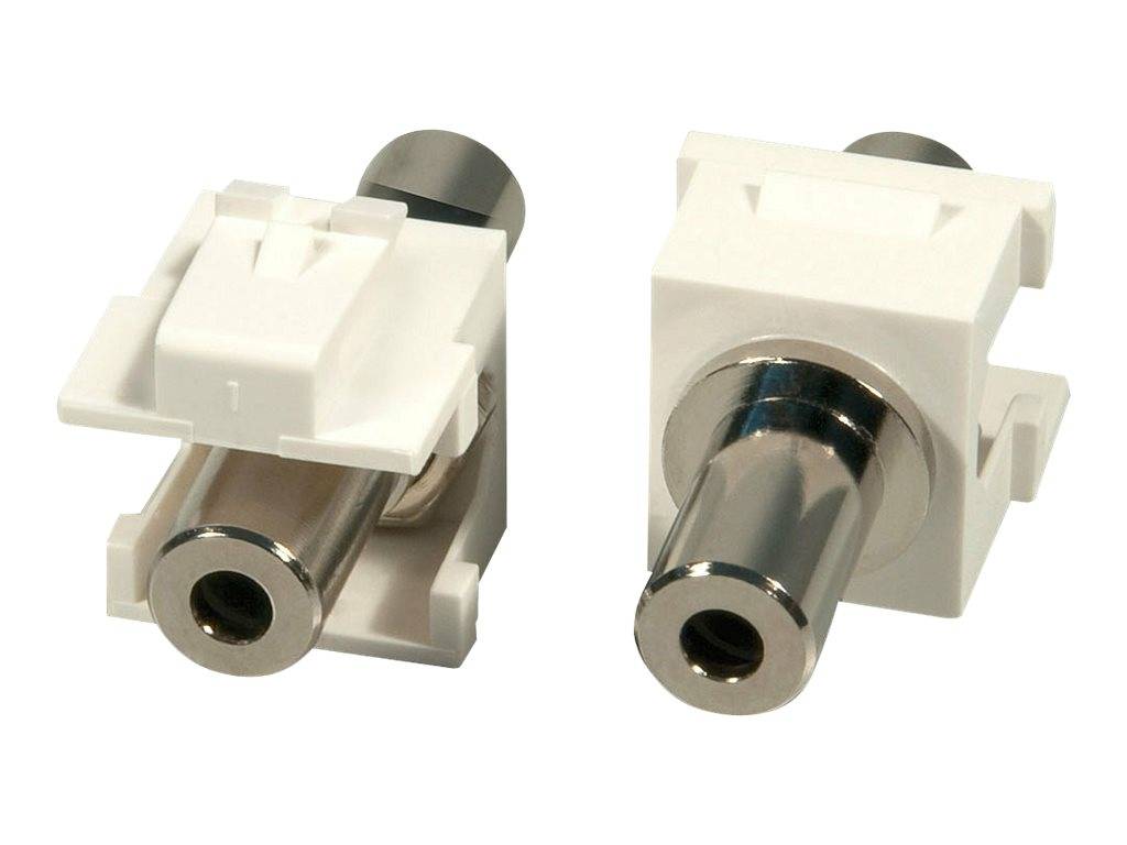 LINDY Modular AV Face Plate System Snap-in Keystone module - Modulare Eingabe - Mini-Phone Stereo 3,5 mm (Packung mit 2)