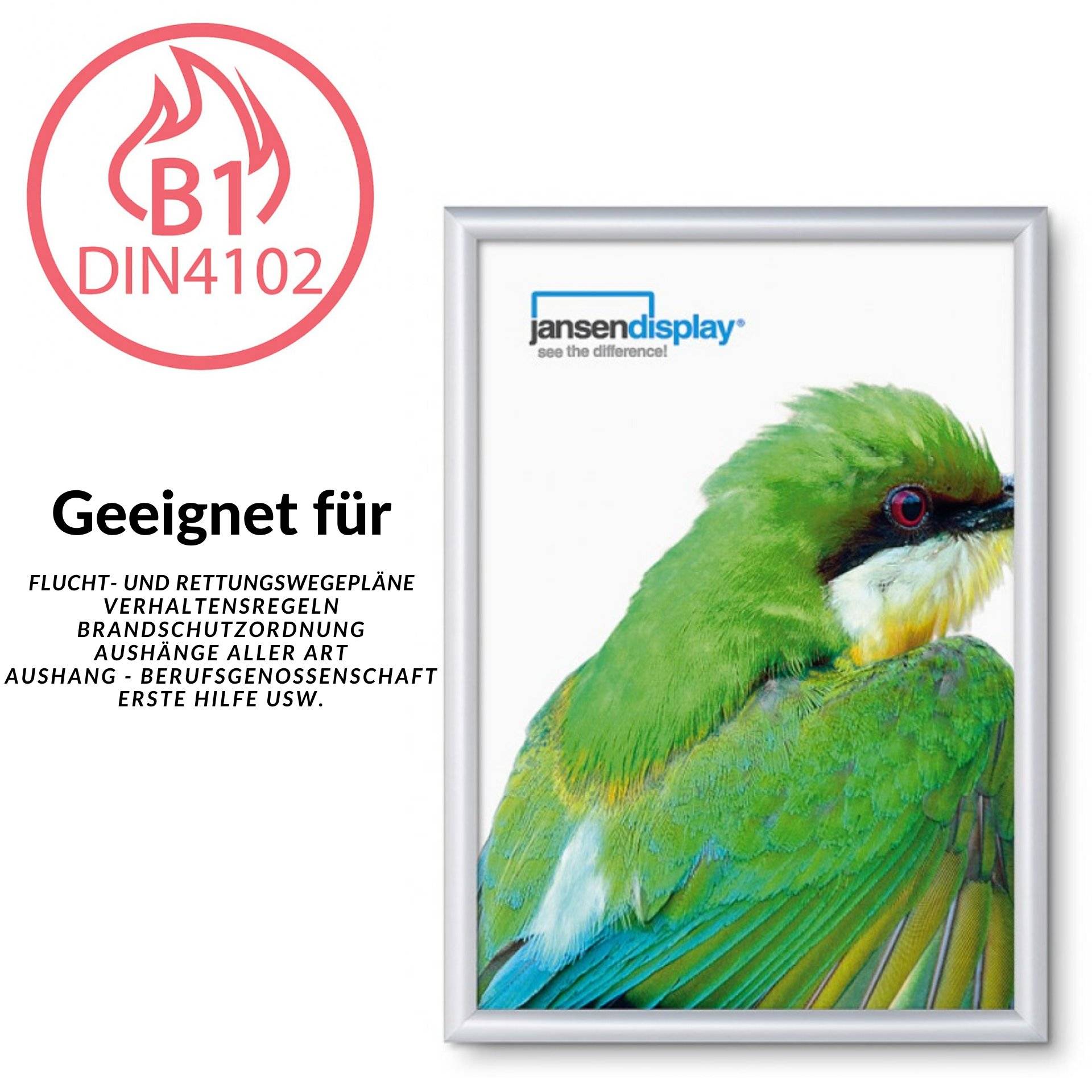 Klapprahmen DIN A0 - Brandschutz B1 (25 mm) nach DIN4102