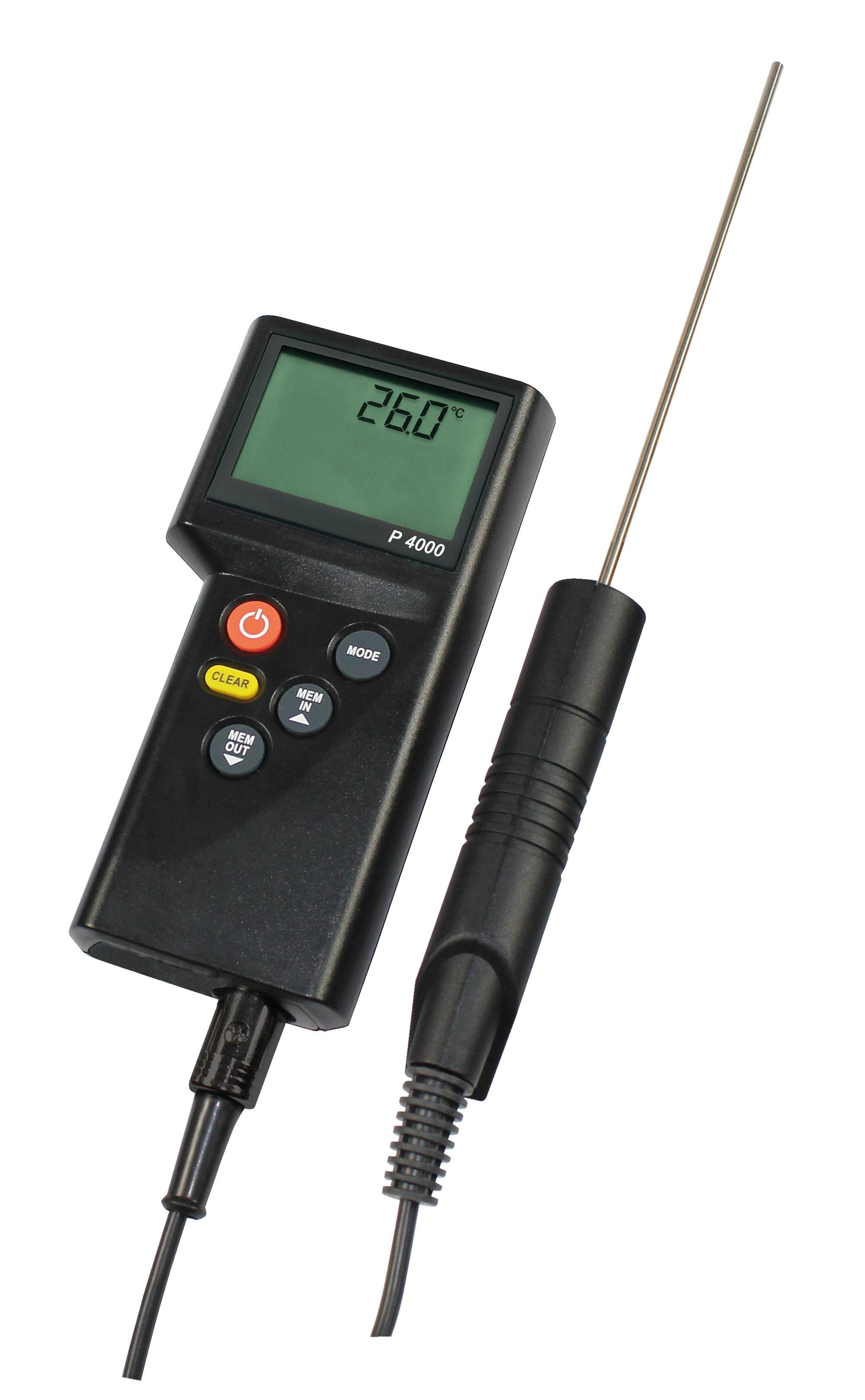 P4000W Wasserdichtes Profi-Thermometer, 1-Kanal, für PT100 Sensoren
