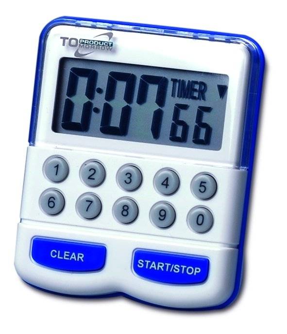 Timer II Elek­tro­ni­scher Timer und Stopp­uhr bis 10 Std. Direkte Zah­len­ein­gabe
