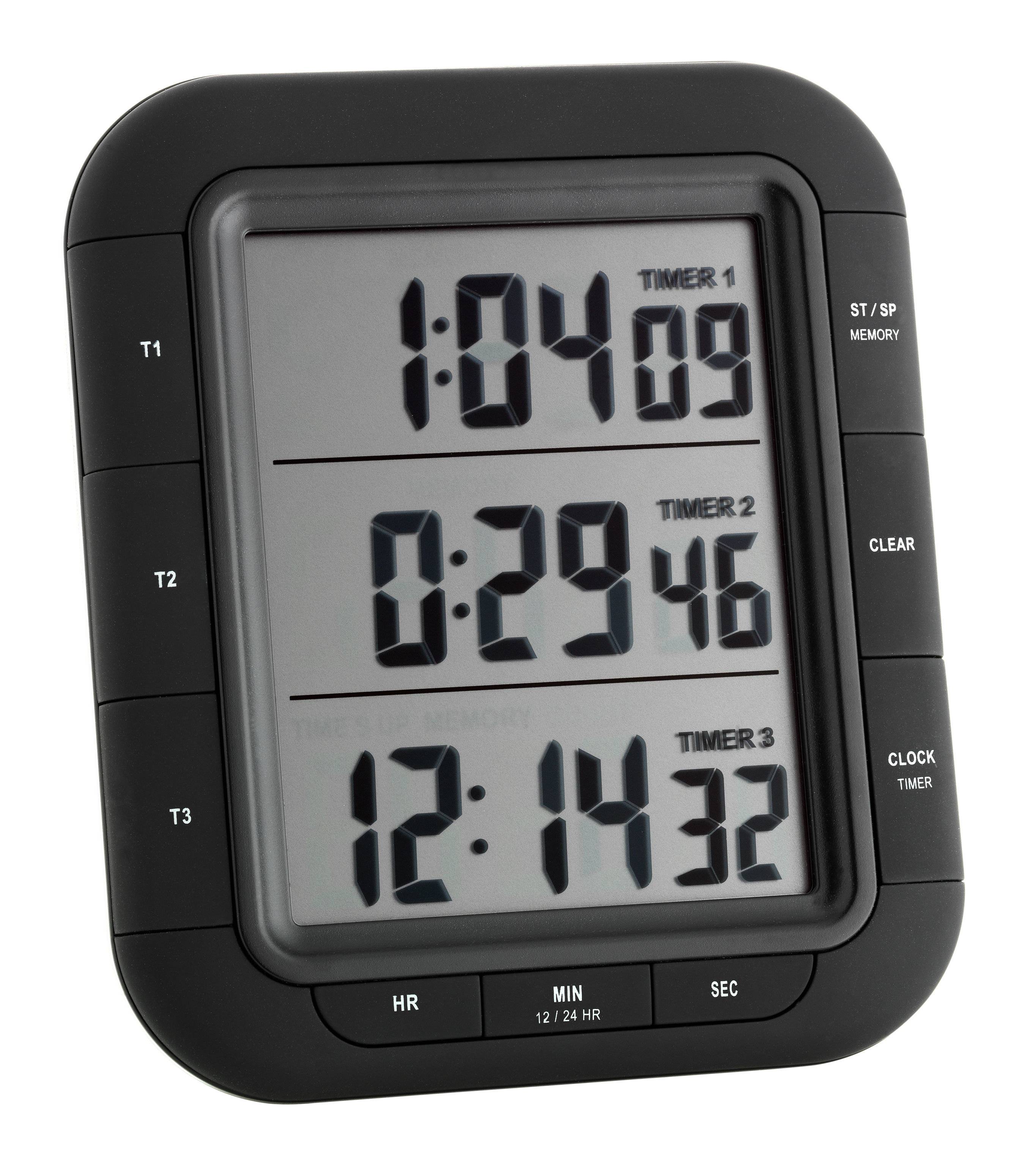 Triple Timer XL mit Uhr­zeit & Stopp­uhr-Funk­tion