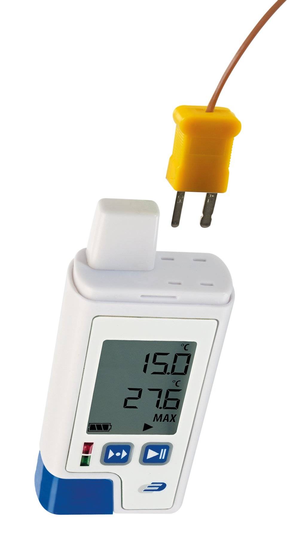 LOG200 TC PDF-Datenlogger mit Display für Temperatur intern und 2x extern (Typ-K)